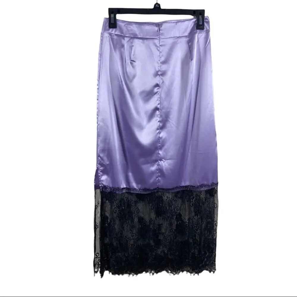 Fashion Nova Lilac Wait For It Slip Skirt - Small